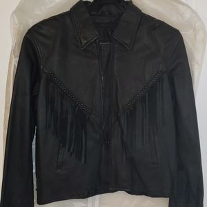 100%  leather coat
